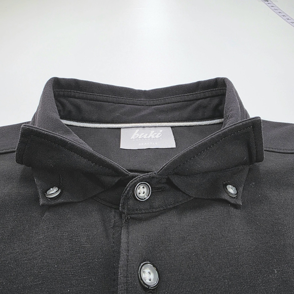 Quiet Luxury Buki Collection Knit Shirt Mens Large Black Supima Stretch - Picture 4 of 13